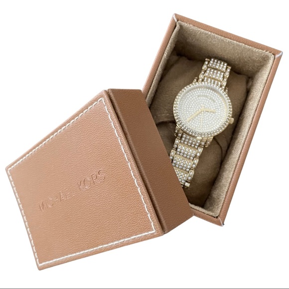 Michael Kors Crystal Gold Watch - Picture 5 of 6